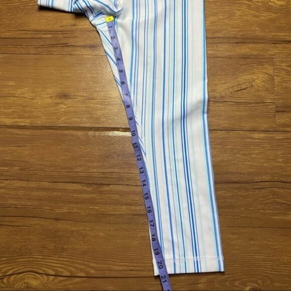 Lululemon Wunder Under Crop Candy White Stripe Size 4 - Picture 7 of 9